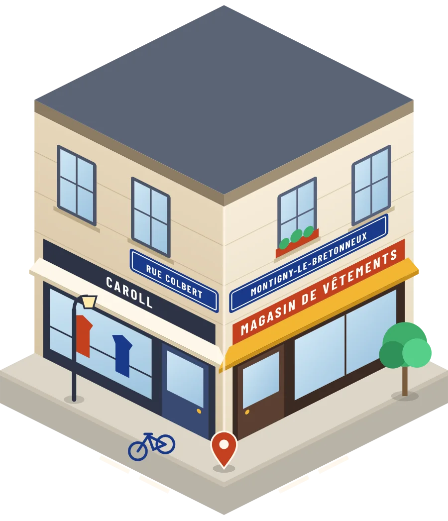 Caroll, magasin de vêtements rue Colbert à Montigny-le-Bretonneux (illustration)