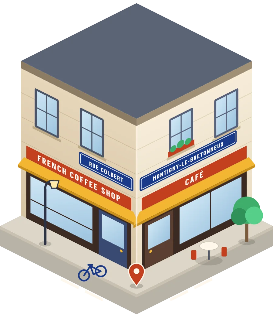 French Coffee Shop, café rue Colbert à Montigny-le-Bretonneux (illustration)