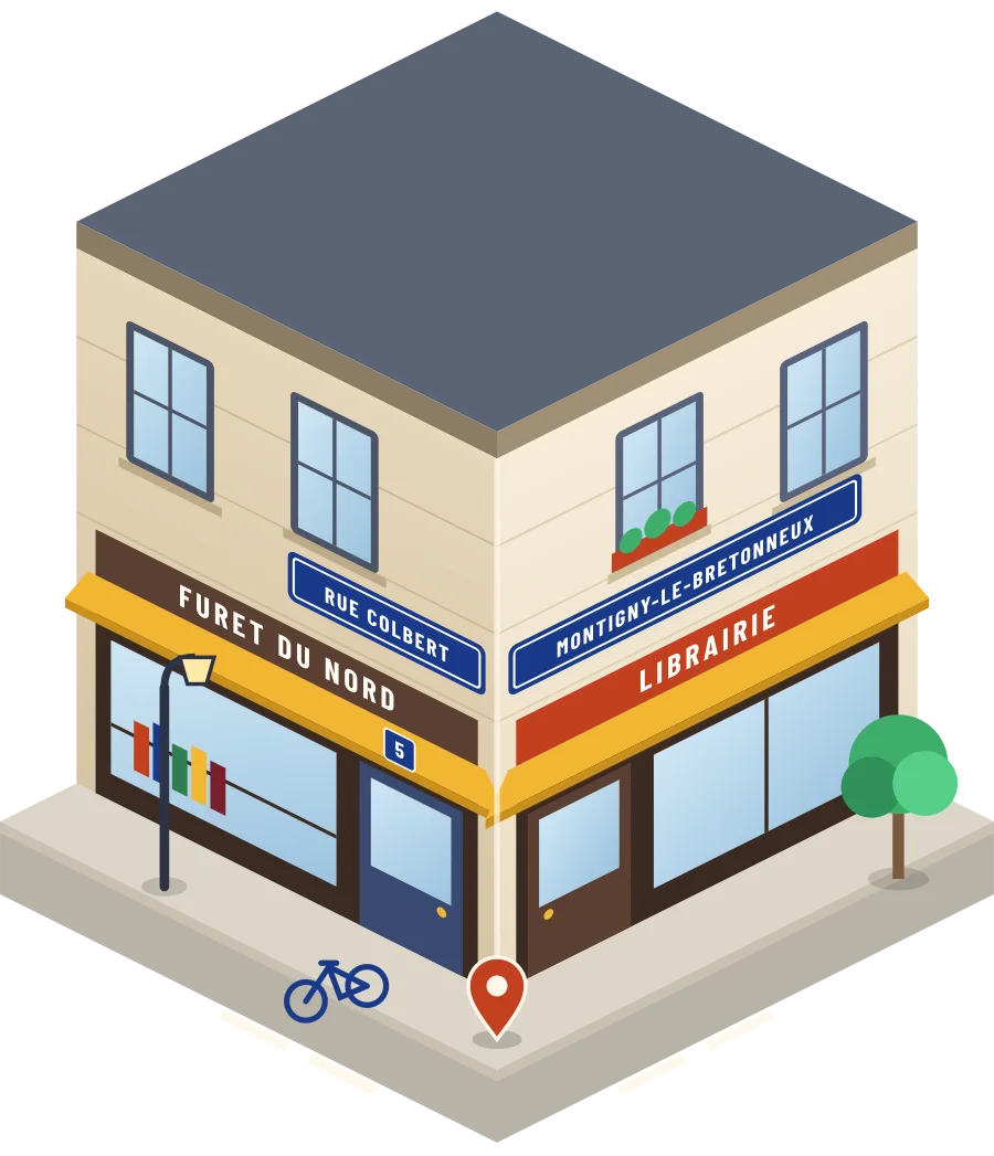 Furet du Nord, librairie rue Colbert à Montigny-le-Bretonneux (illustration)