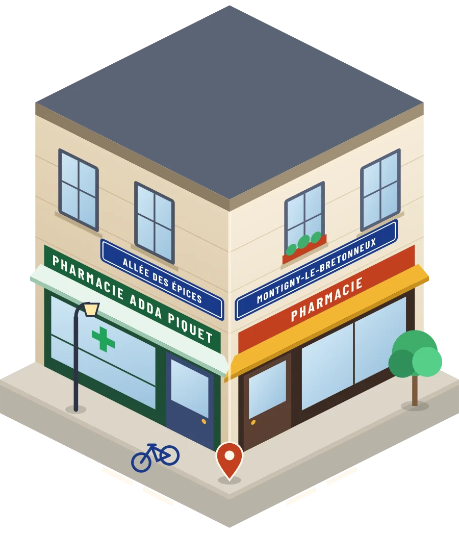 Pharmacie Adda Piquet, pharmacie allée des Épices à Montigny-le-Bretonneux (illustration)