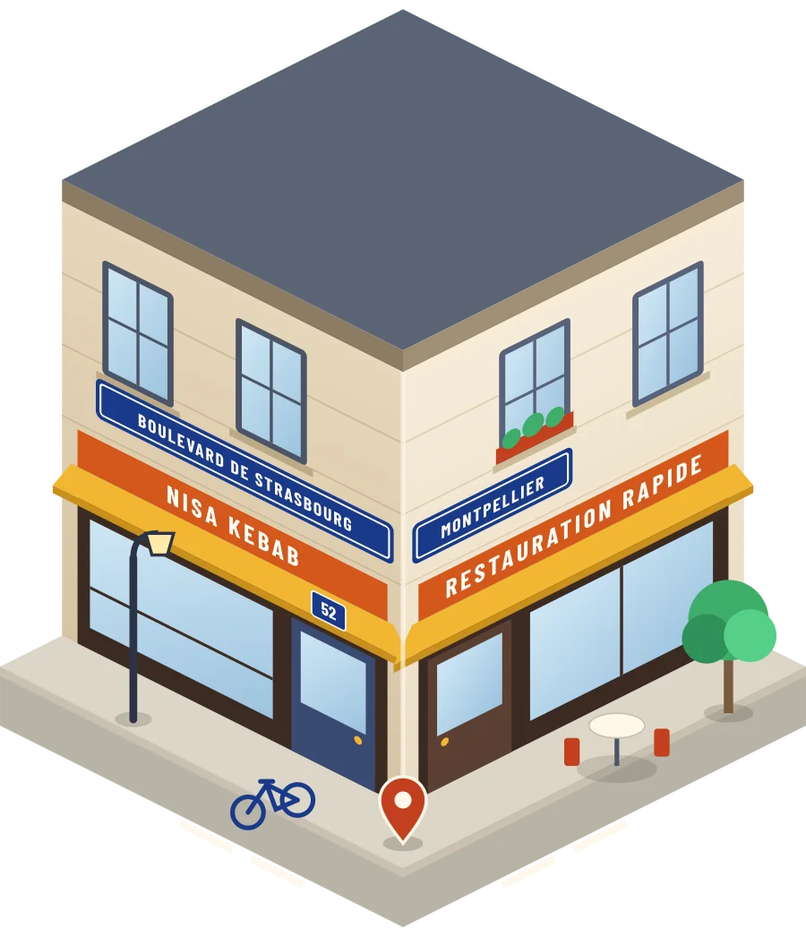 Nisa kebab, restauration rapide boulevard de Strasbourg à Montpellier (illustration)