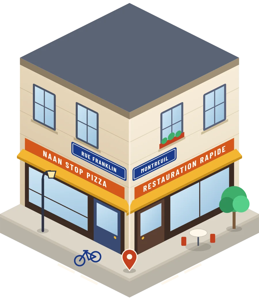 Naan Stop Pizza, restauration rapide rue Franklin à Montreuil (illustration)