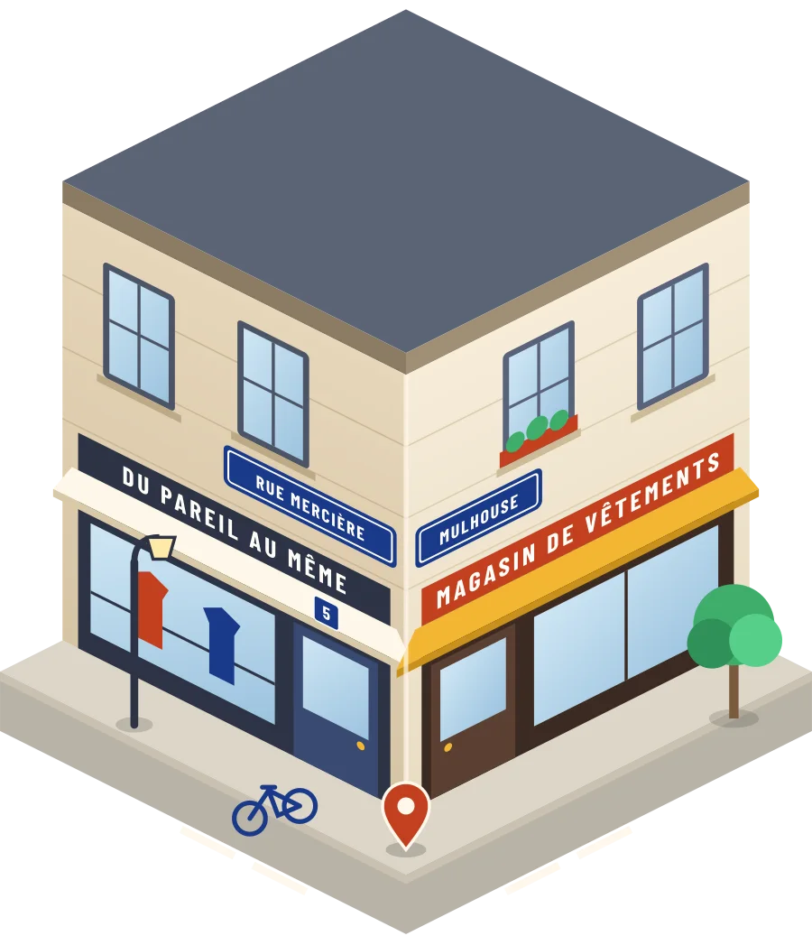 Du Pareil au Même, magasin de vêtements rue Mercière à Mulhouse (illustration)