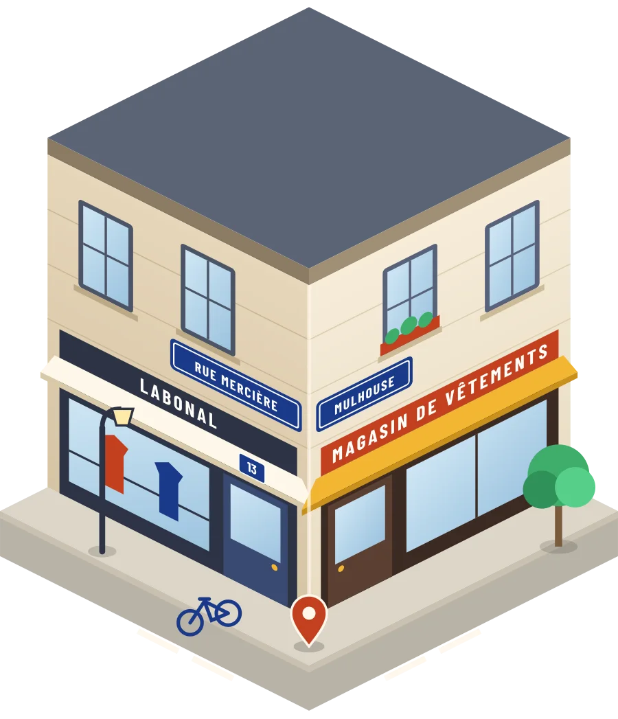 Labonal, magasin de vêtements rue Mercière à Mulhouse (illustration)
