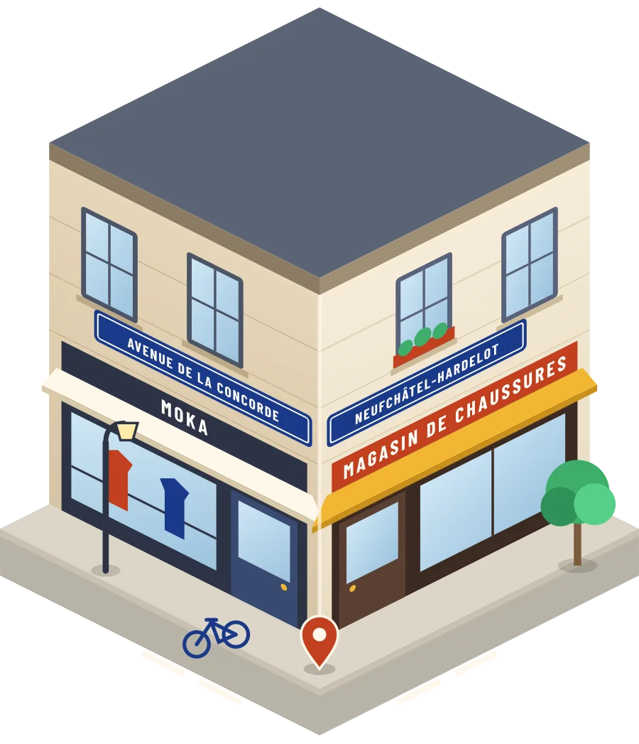 Moka, magasin de chaussures avenue de la Concorde à Neufchâtel-Hardelot (illustration)