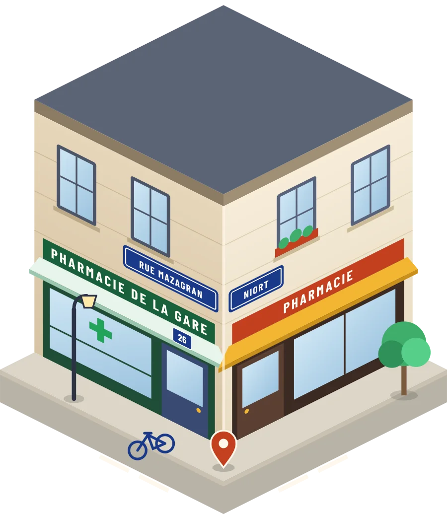 Pharmacie de la Gare, pharmacie rue Mazagran à Niort (illustration)