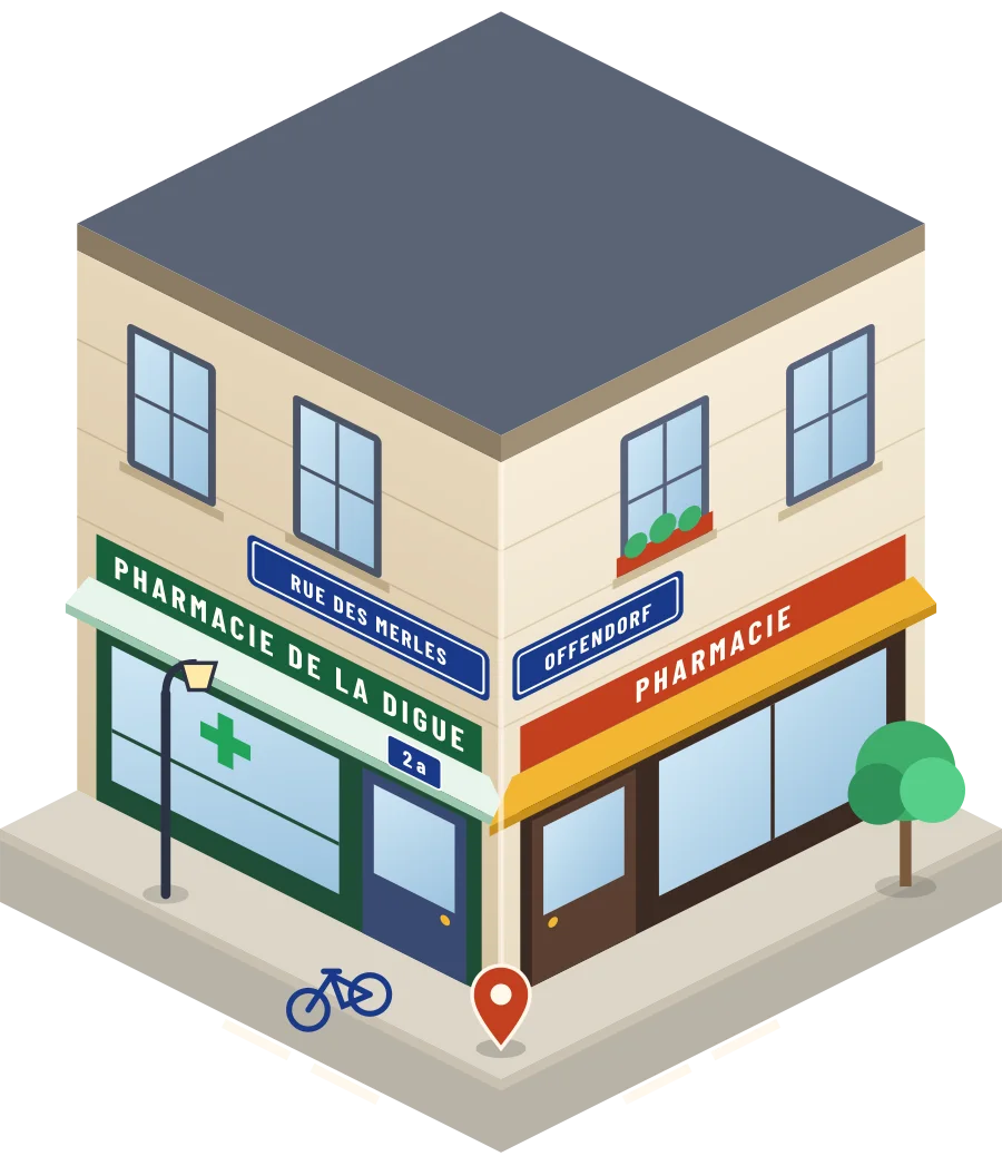 Pharmacie de la Digue, pharmacie rue des Merles à Offendorf (illustration)