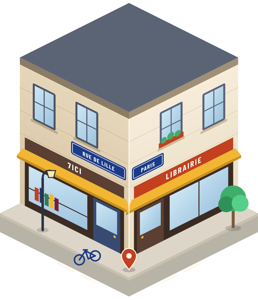 7ici, librairie rue de Lille à Paris (illustration)
