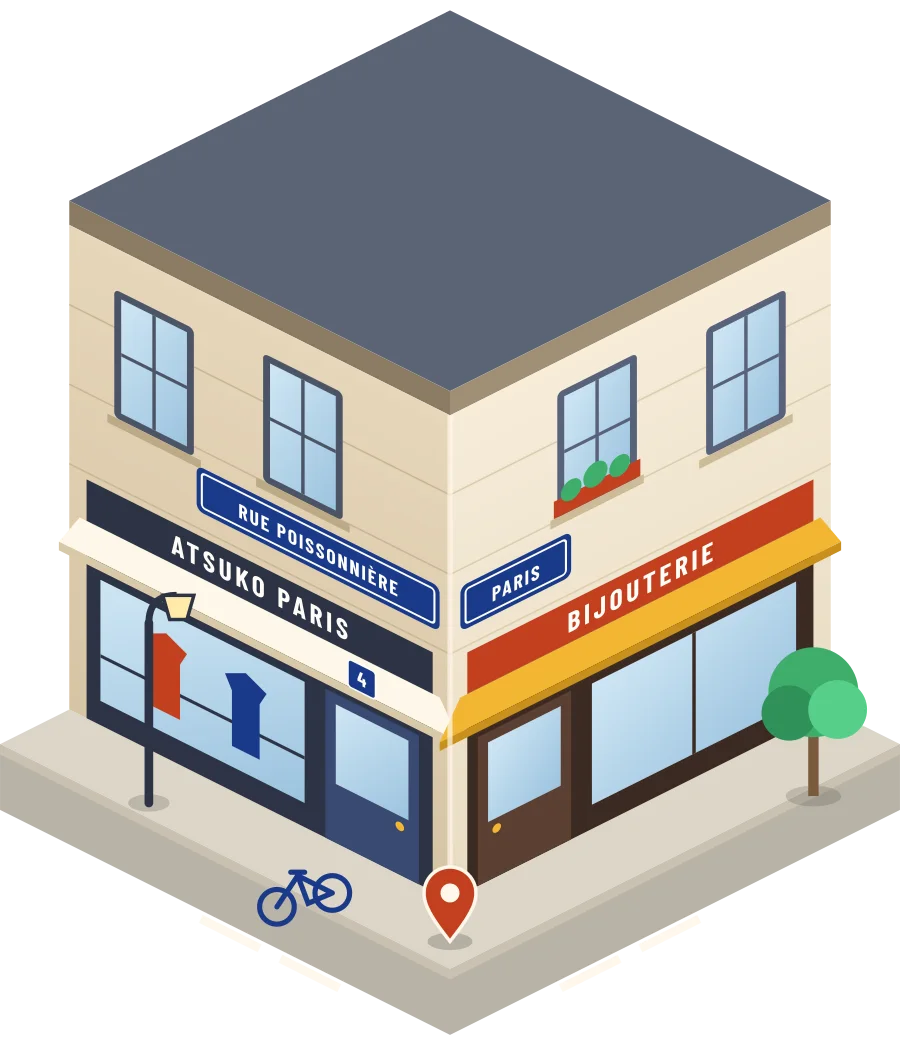 Atsuko Paris, bijouterie rue Poissonnière à Paris (illustration)