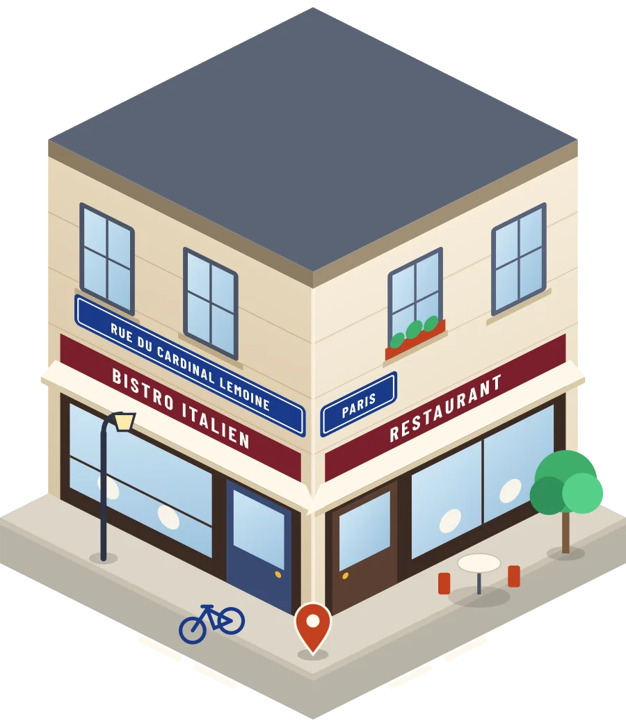 Bistro Italien, restaurant rue du Cardinal Lemoine à Paris (illustration)