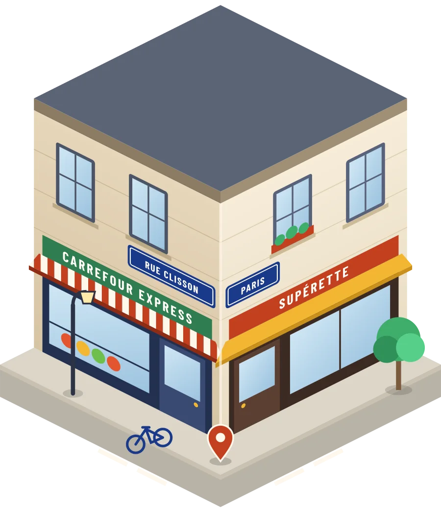 Carrefour Express, supérette rue Clisson à Paris (illustration)