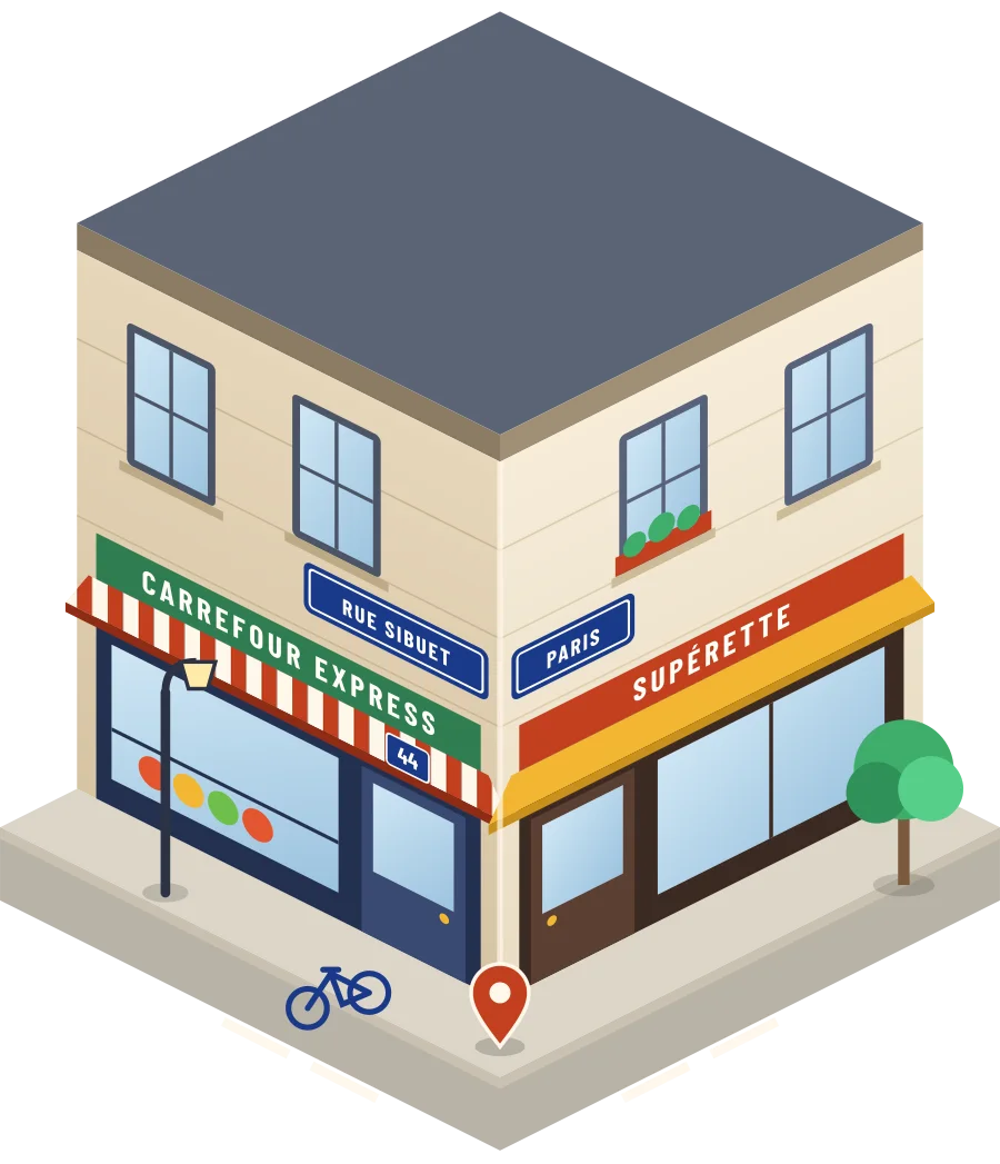Carrefour Express, supérette rue Sibuet à Paris (illustration)