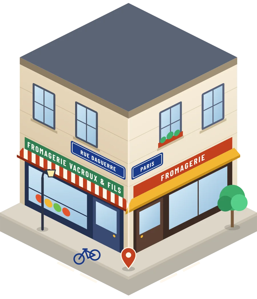 Fromagerie Vacroux & Fils, fromagerie rue Daguerre à Paris (illustration)