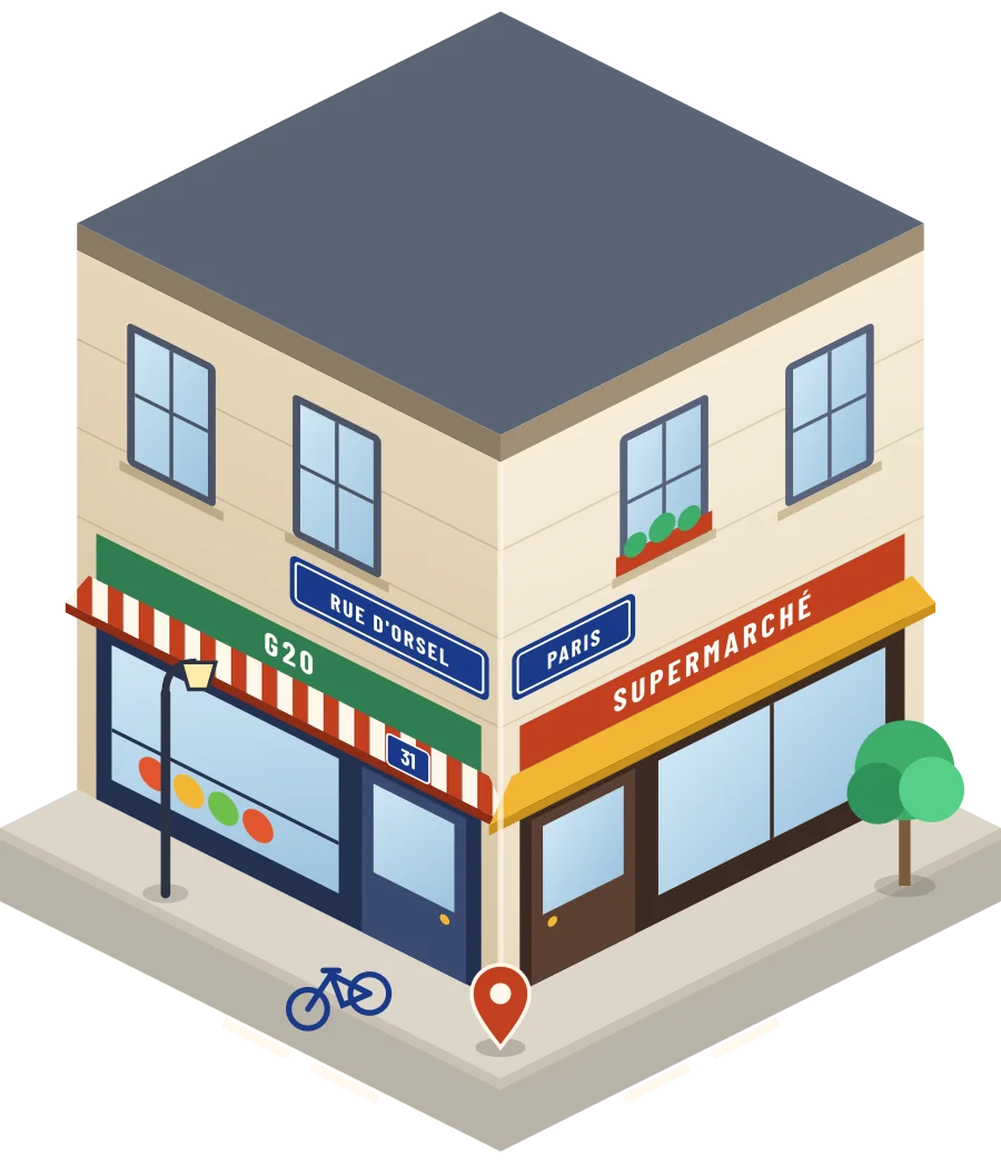 G20, supermarché rue d'Orsel à Paris (illustration)