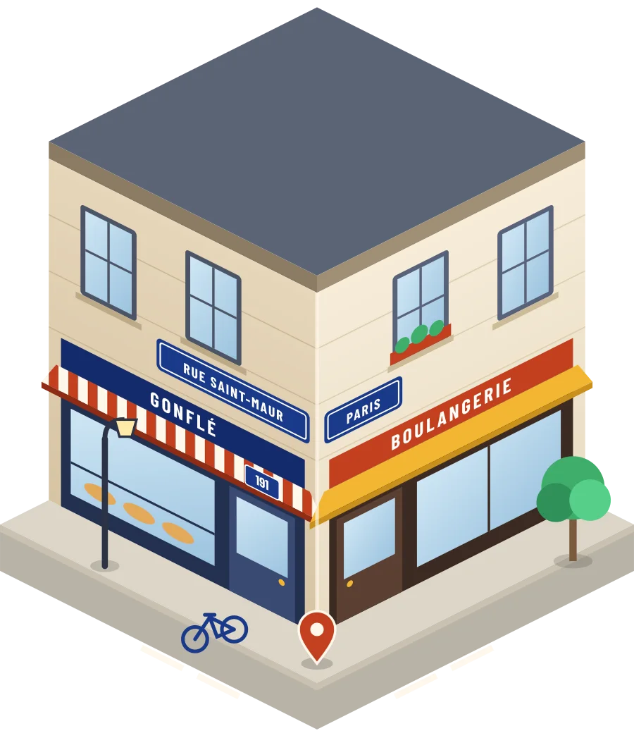 Gonflé, boulangerie rue Saint-Maur à Paris (illustration)