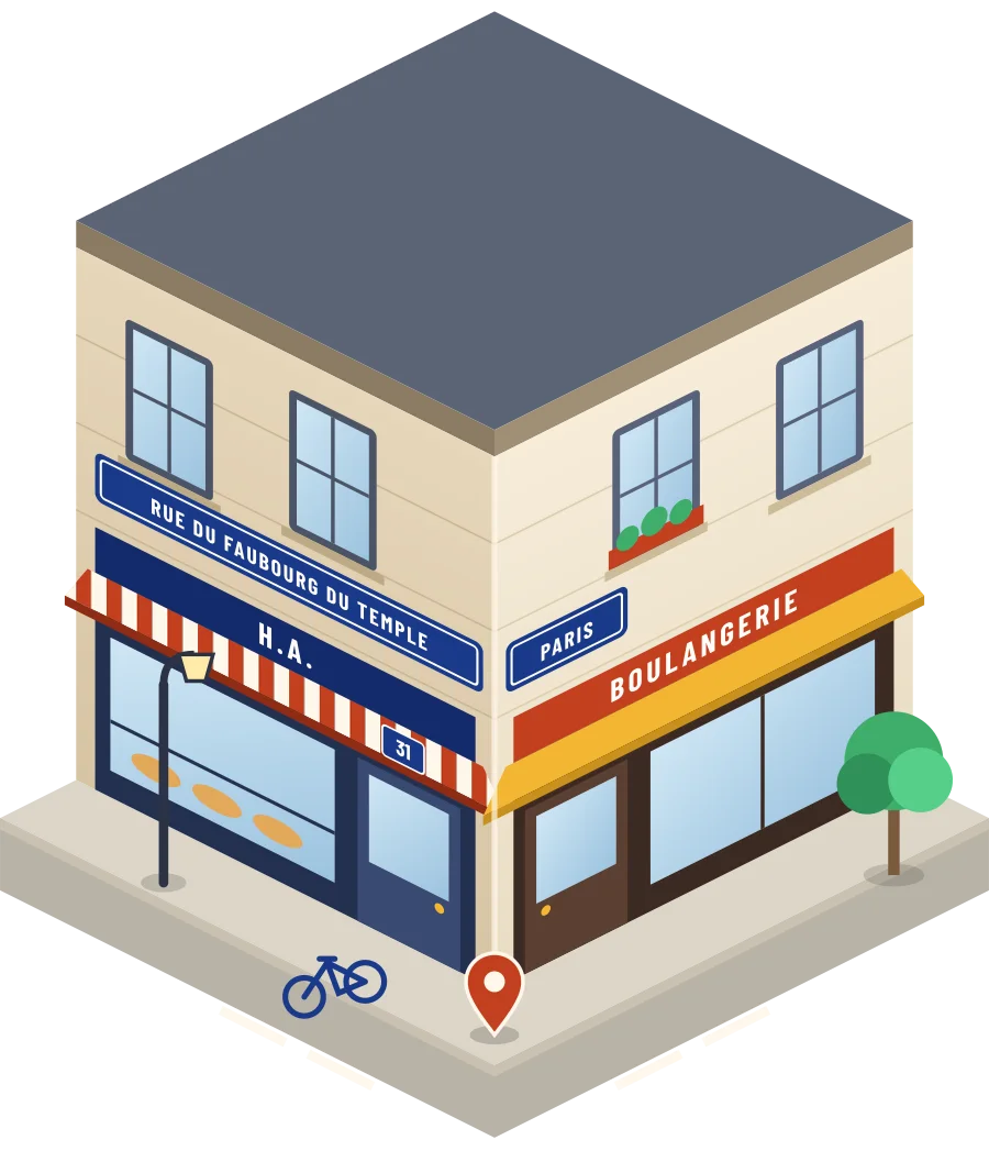 H.A., boulangerie rue du Faubourg du Temple à Paris (illustration)