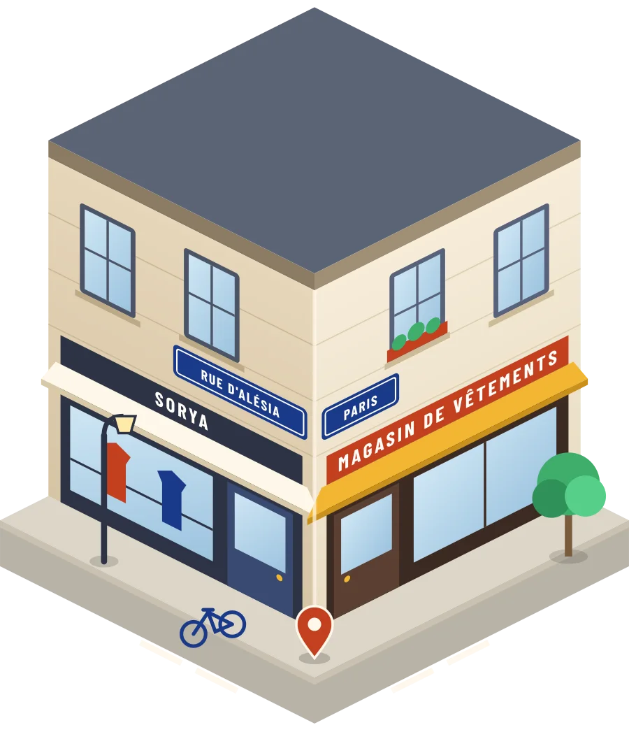 Sorya, magasin de vêtements rue d'Alésia à Paris (illustration)