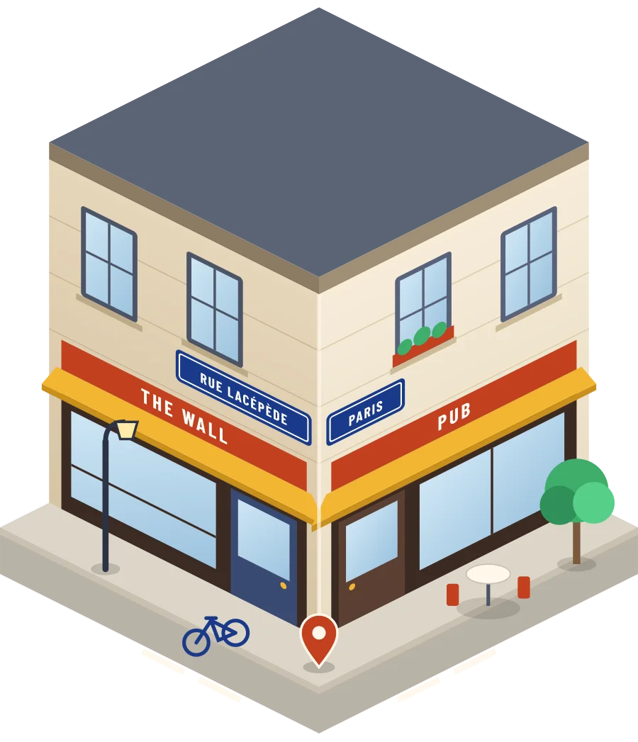 The Wall, pub rue Lacépède à Paris (illustration)
