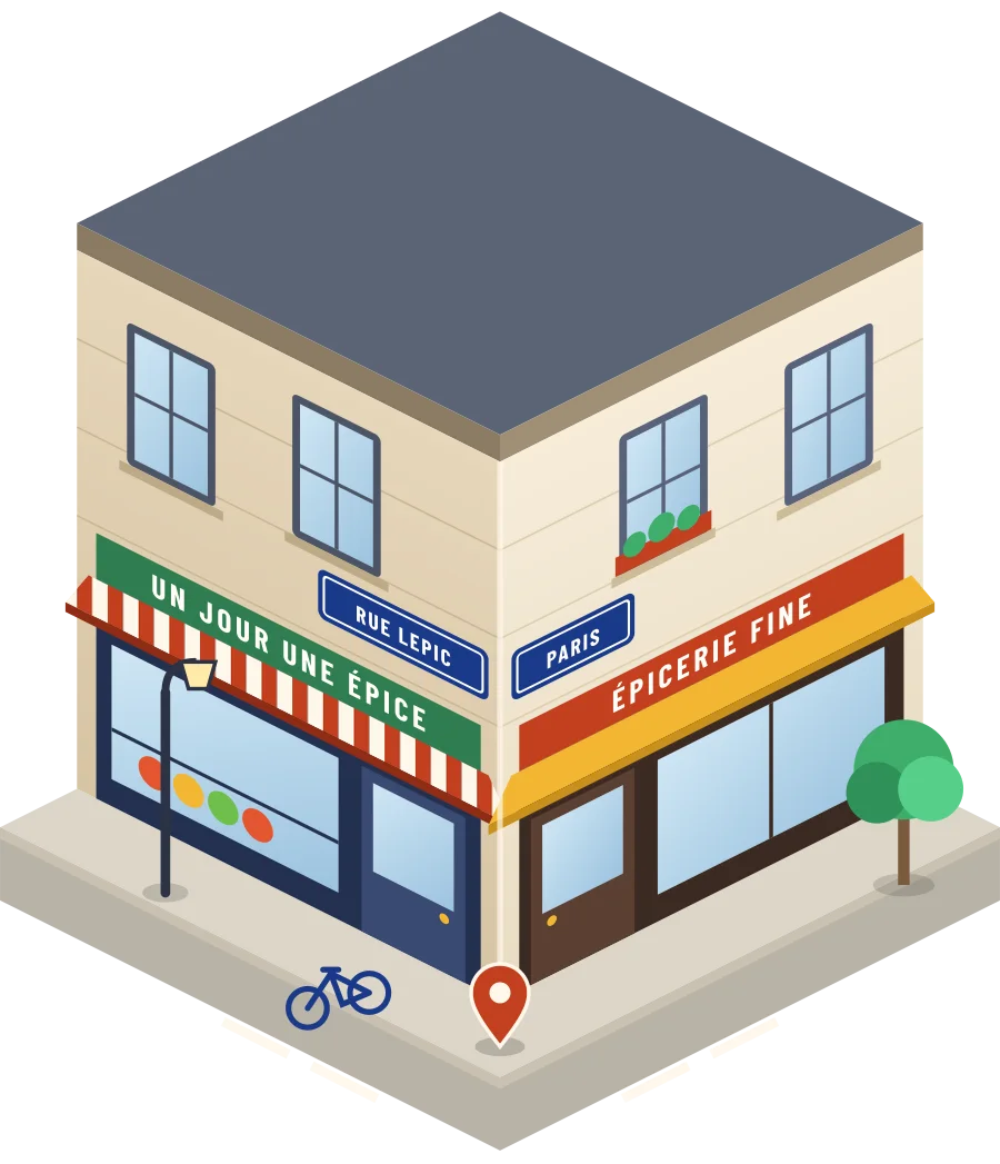 Un jour Une épice, épicerie fine rue Lepic à Paris (illustration)