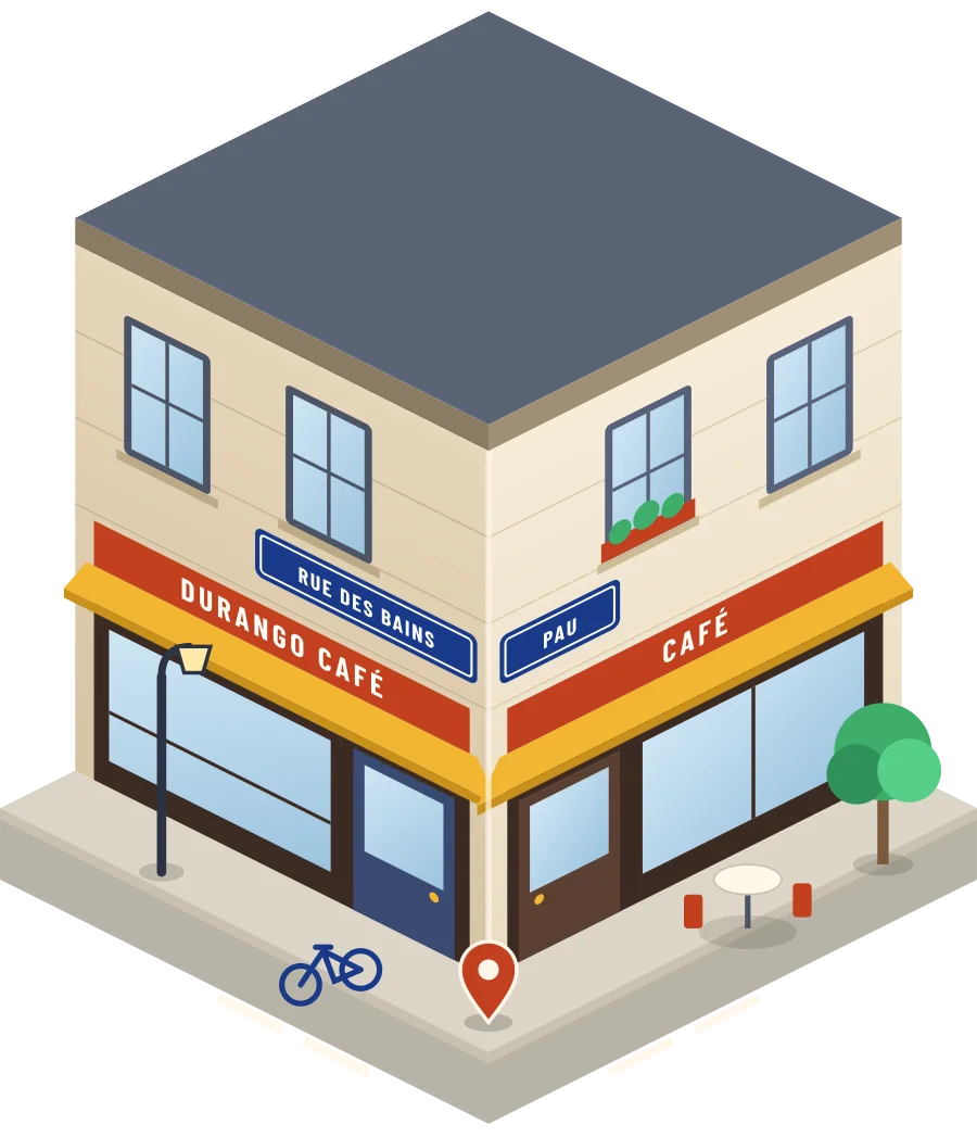 Durango café, café rue des bains à Pau (illustration)