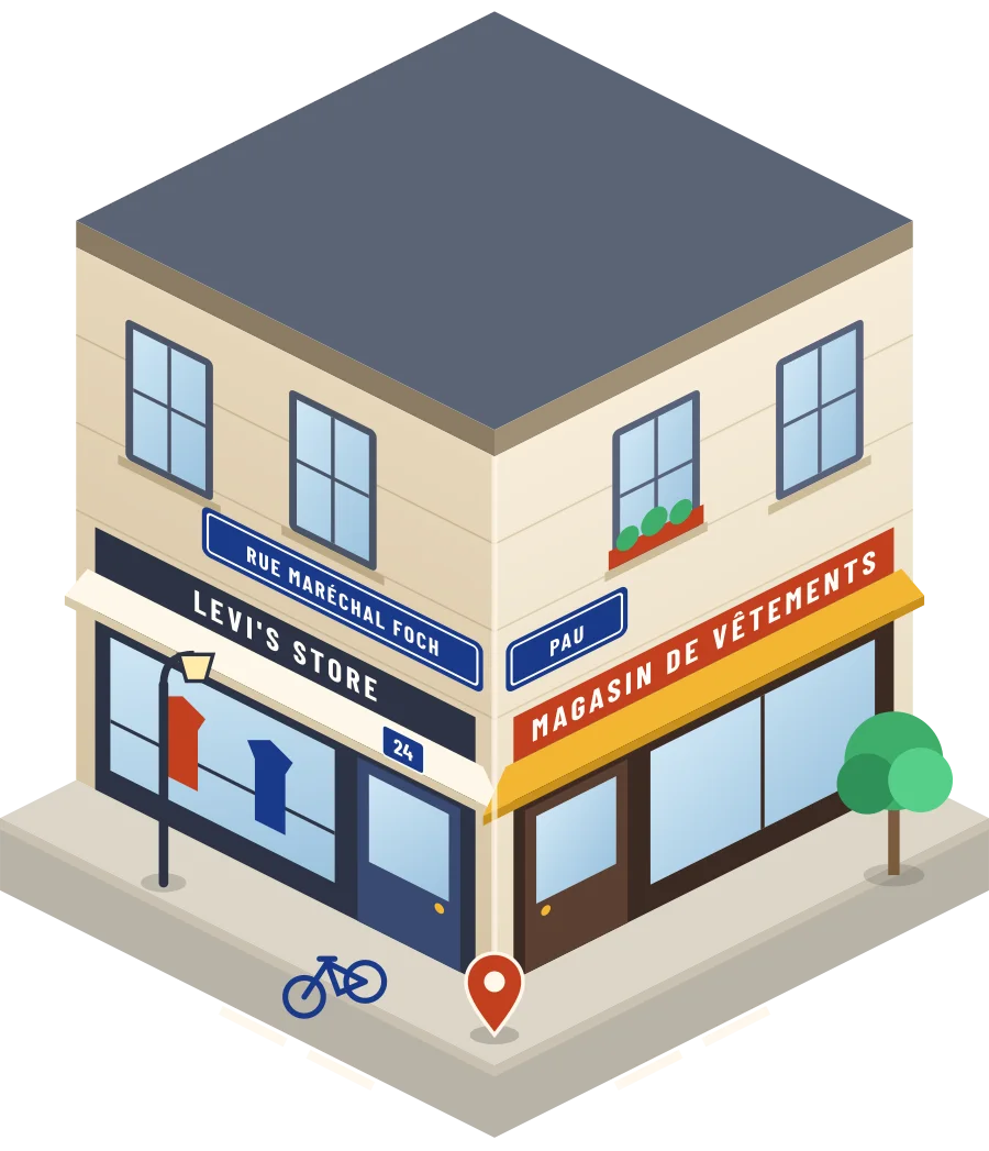 Levi's store, magasin de vêtements rue maréchal Foch à Pau (illustration)