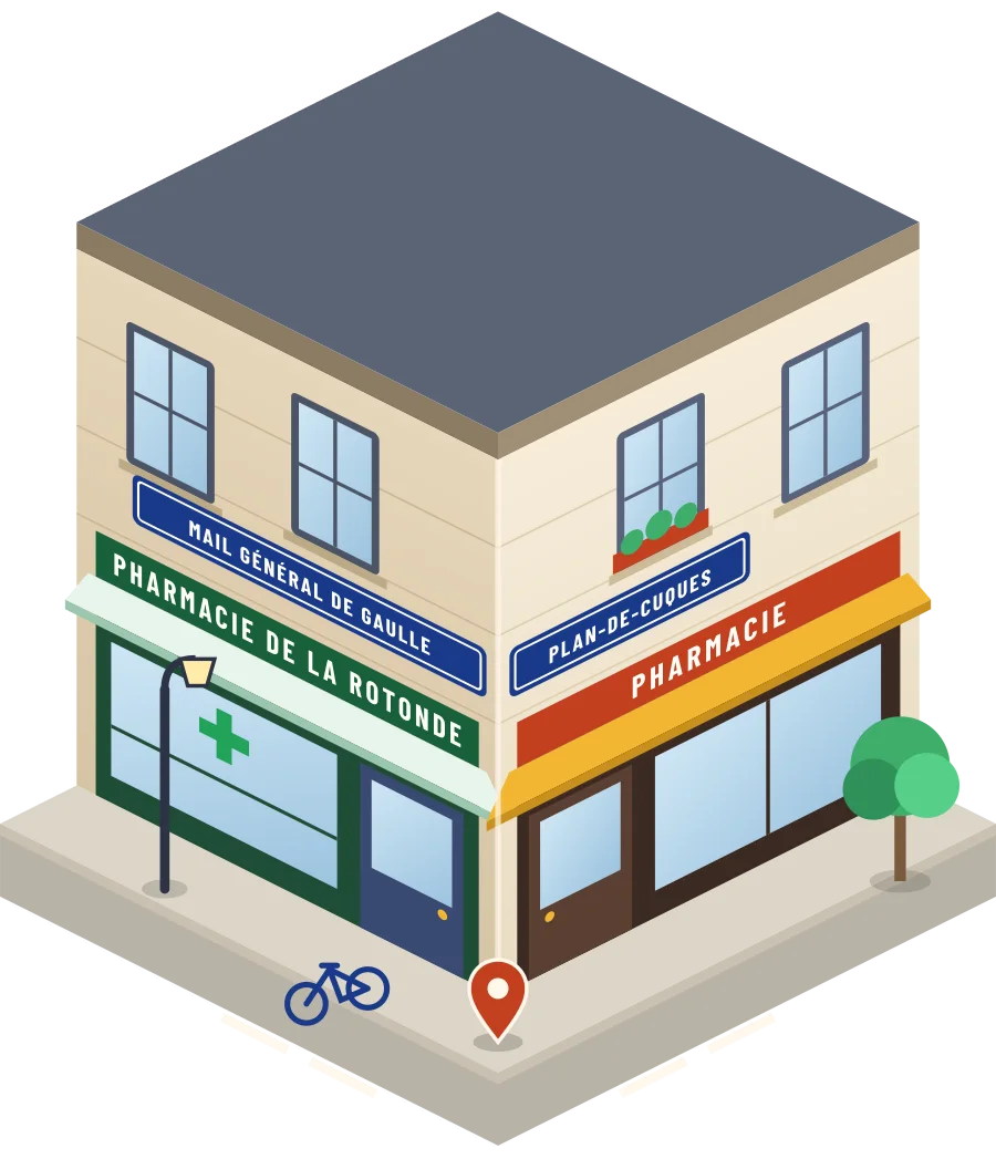 Pharmacie de la Rotonde, pharmacie mail Général de Gaulle à Plan-de-Cuques (illustration)