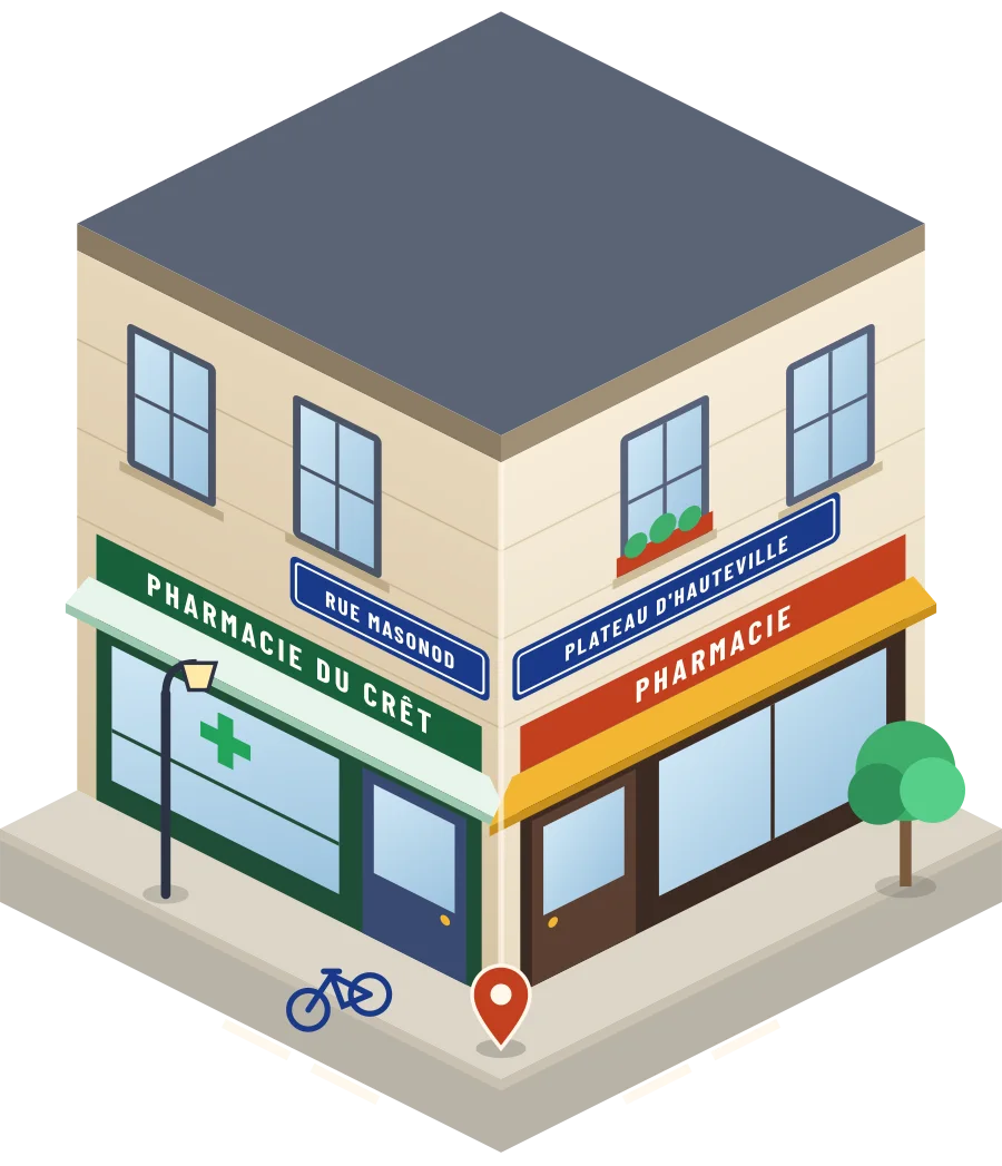 Pharmacie du Crêt, pharmacie rue Masonod à Plateau d'Hauteville (illustration)