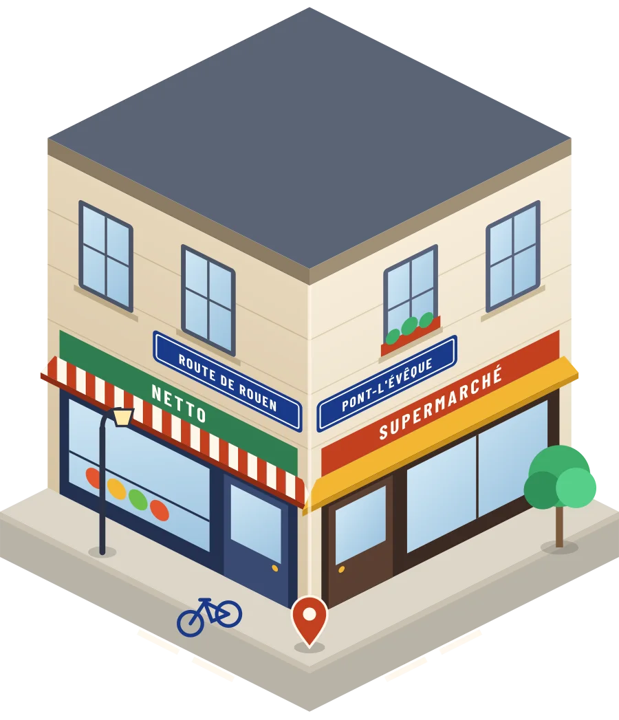 Netto, supermarché route de Rouen à Pont-l'Évêque (illustration)