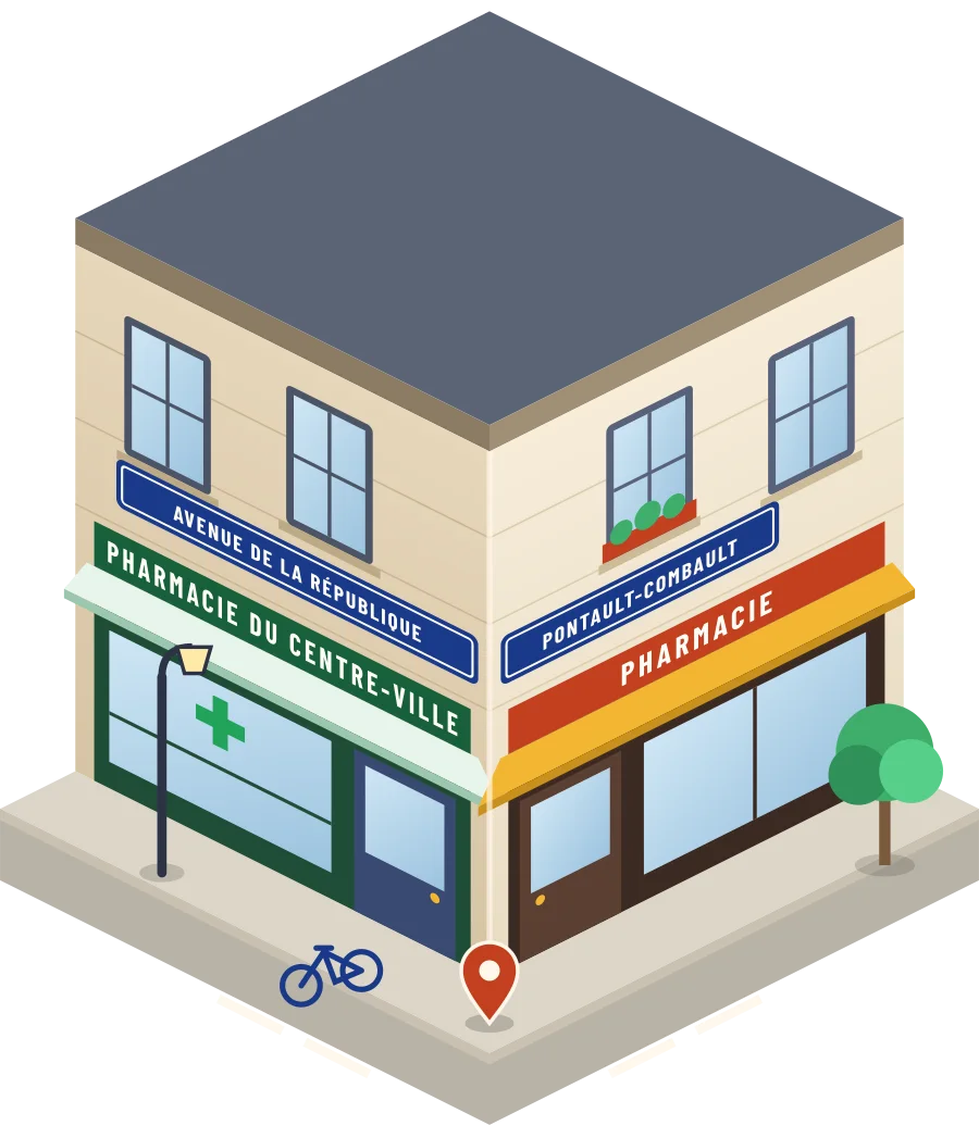 Pharmacie du Centre-Ville, pharmacie avenue de la République à Pontault-Combault (illustration)