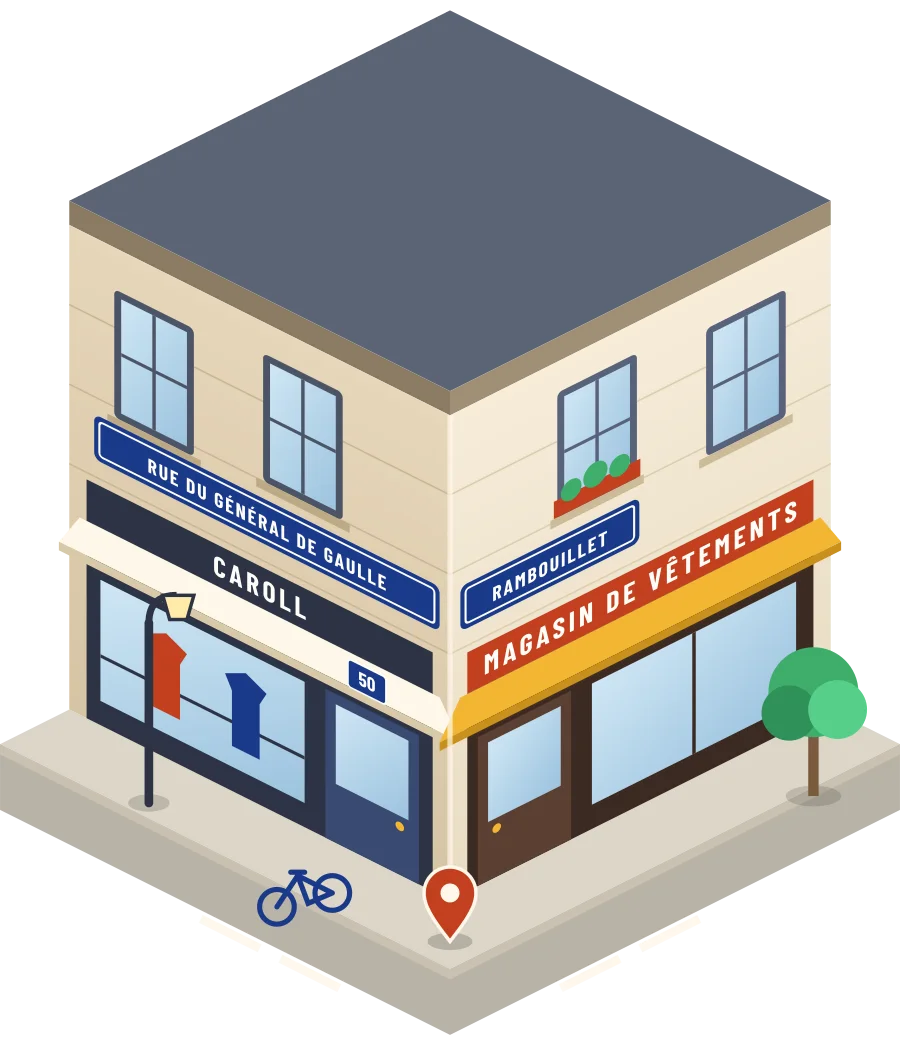 Caroll, magasin de vêtements rue du Général de Gaulle à Rambouillet (illustration)