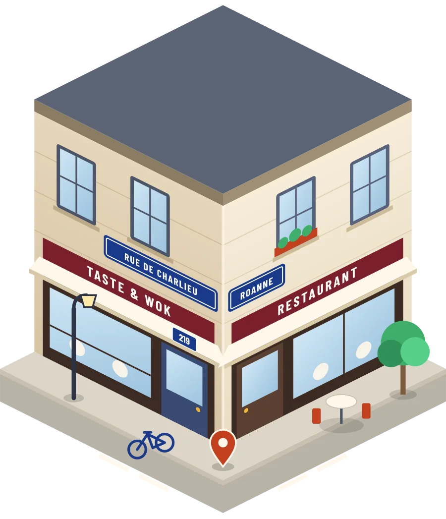 Taste & Wok, restaurant rue de Charlieu à Roanne (illustration)