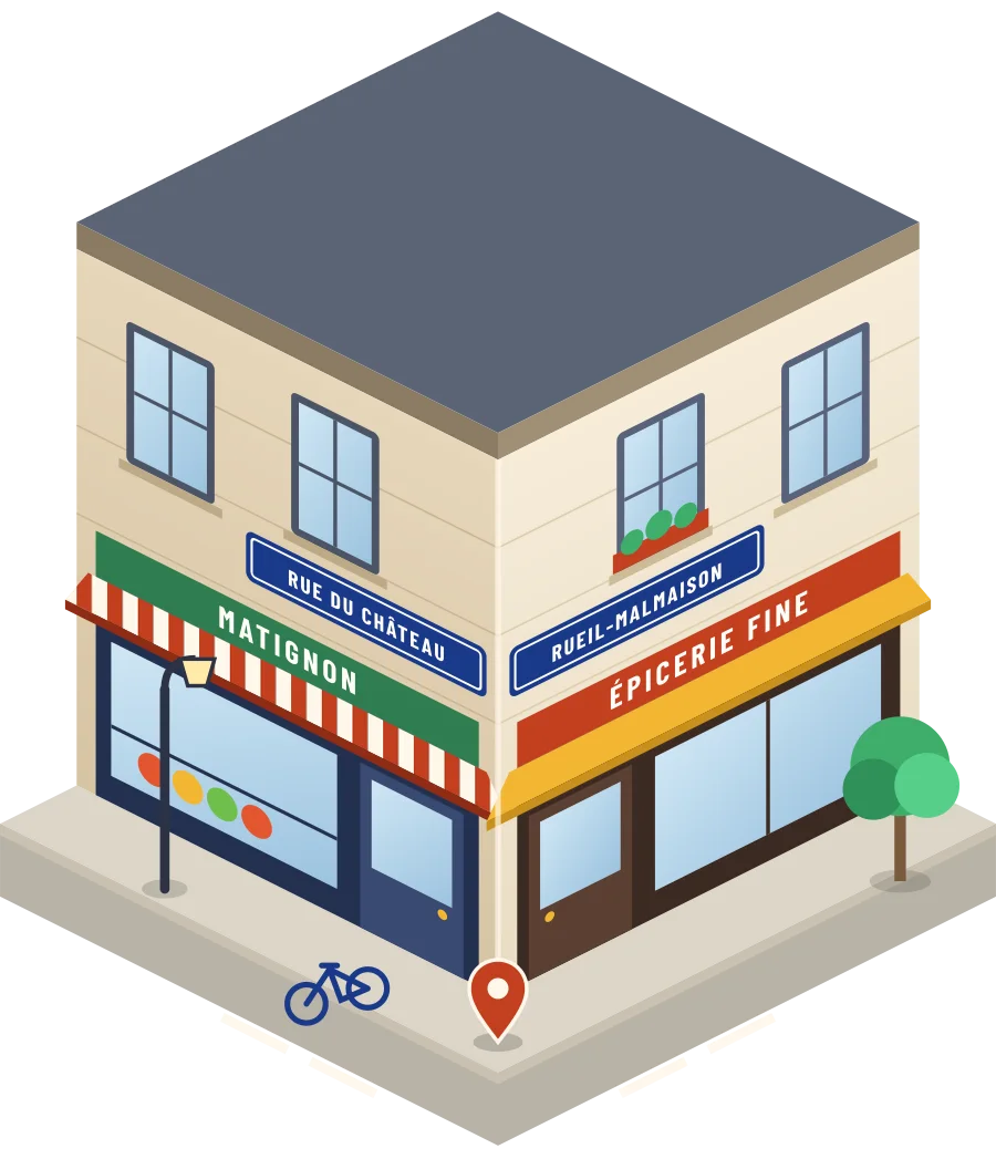 Matignon, épicerie fine rue du Château à Rueil-Malmaison (illustration)