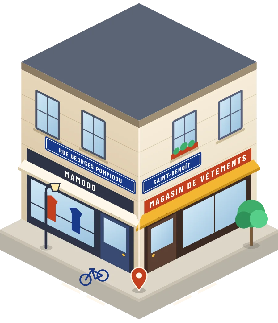 Mamodo, magasin de vêtements rue Georges Pompidou à Saint-Benoît (illustration)