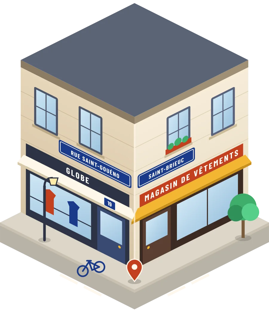 Globe, magasin de vêtements rue Saint-Gouéno à Saint-Brieuc (illustration)