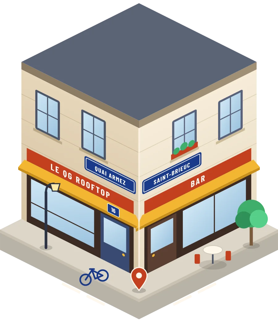 Le QG Rooftop, bar quai Armez à Saint-Brieuc (illustration)