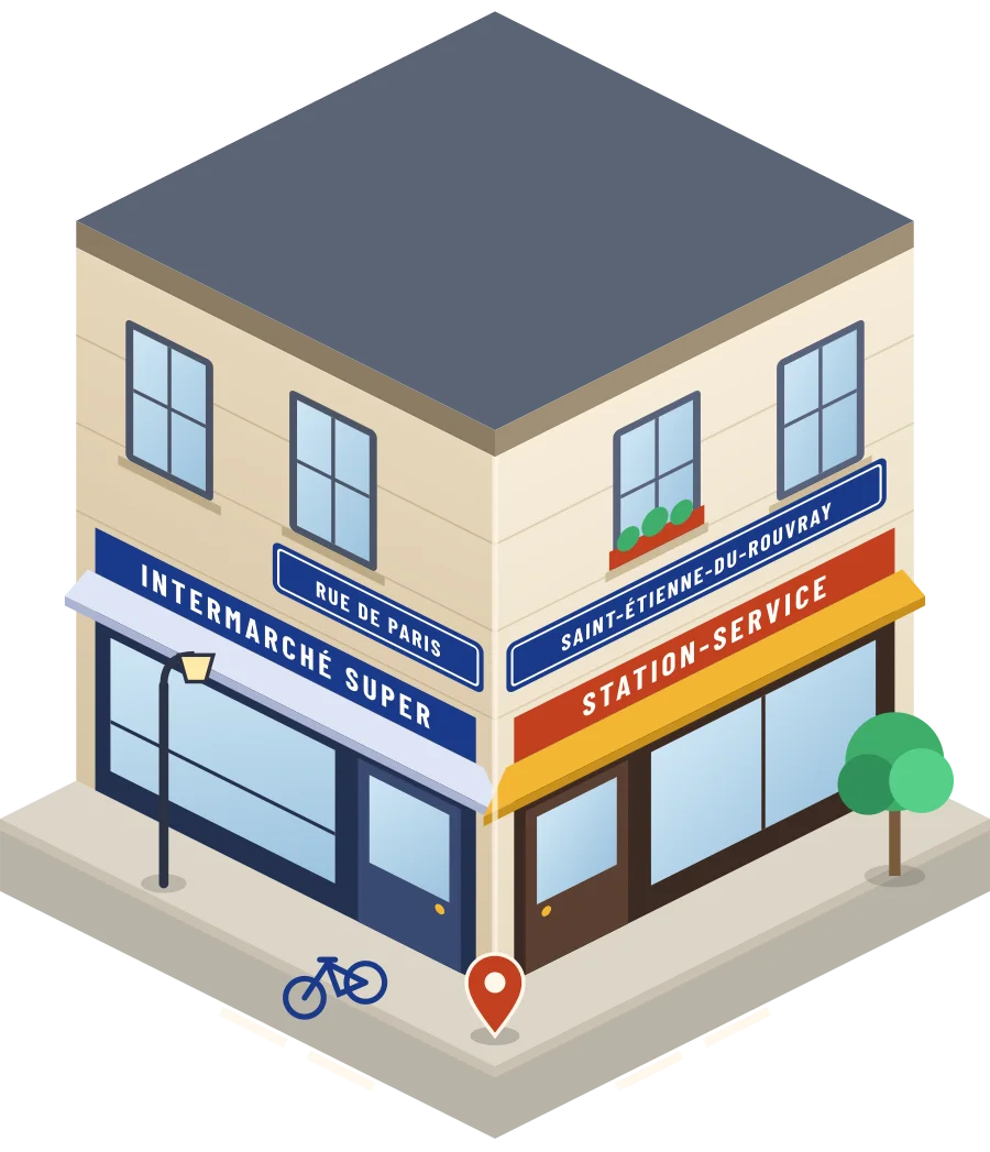 Intermarché Super, station-service rue de Paris à Saint-Étienne-du-Rouvray (illustration)