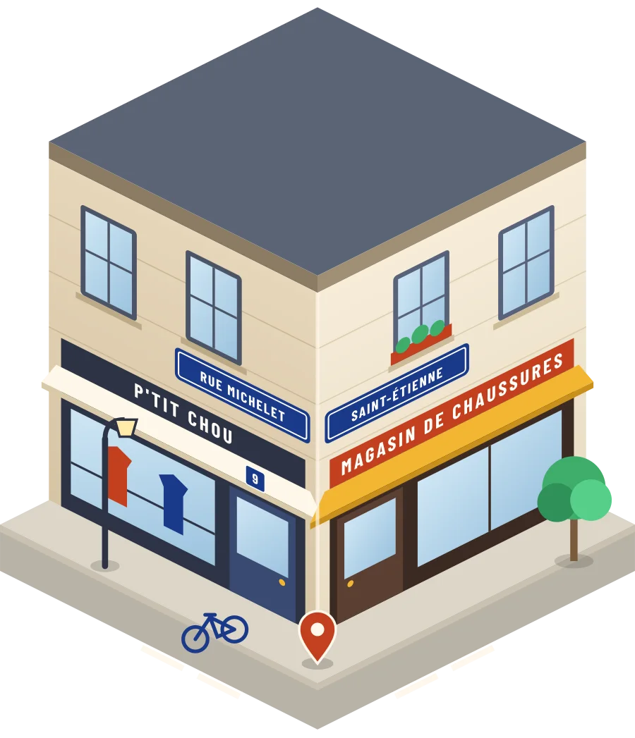 P'tit Chou, magasin de chaussures rue Michelet à Saint-Étienne (illustration)