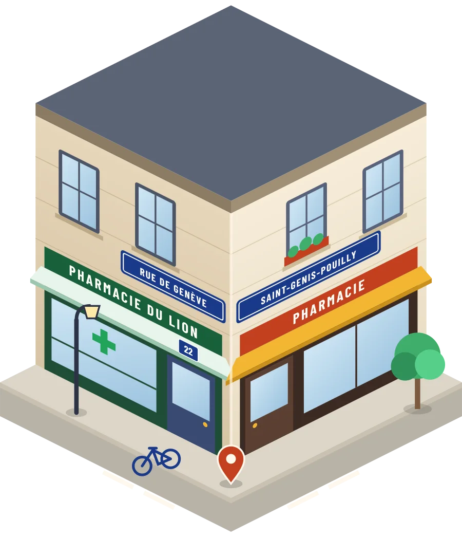 Pharmacie du Lion, pharmacie rue de Genève à Saint-Genis-Pouilly (illustration)
