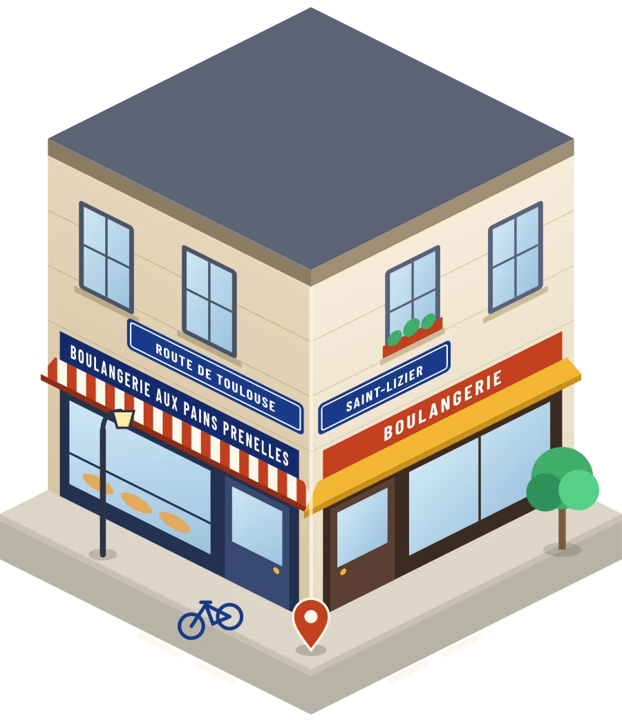Boulangerie aux pains prenelles, boulangerie route de Toulouse à Saint-Lizier (illustration)