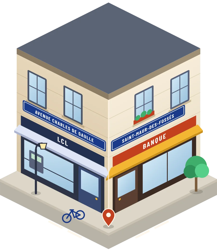 LCL, banque avenue Charles de Gaulle à Saint-Maur-des-Fossés (illustration)