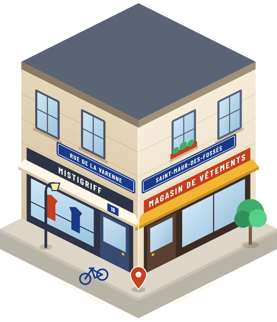 Mistigriff, magasin de vêtements rue de la Varenne à Saint-Maur-des-Fossés (illustration)