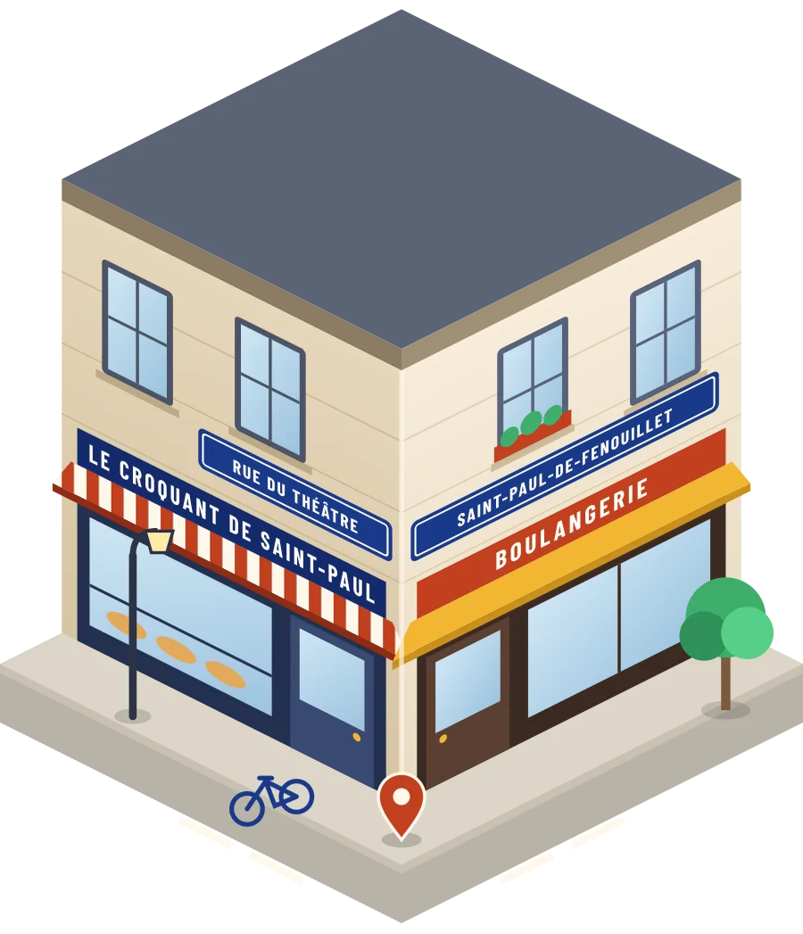 Le Croquant de Saint-Paul, boulangerie rue du Théâtre à Saint-Paul-de-Fenouillet (illustration)
