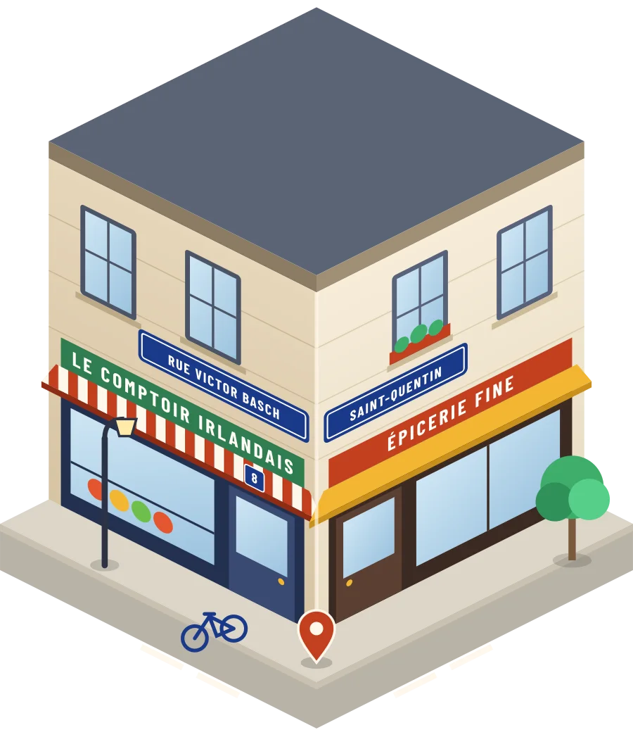 Le Comptoir Irlandais, épicerie fine rue Victor Basch à Saint-Quentin (illustration)