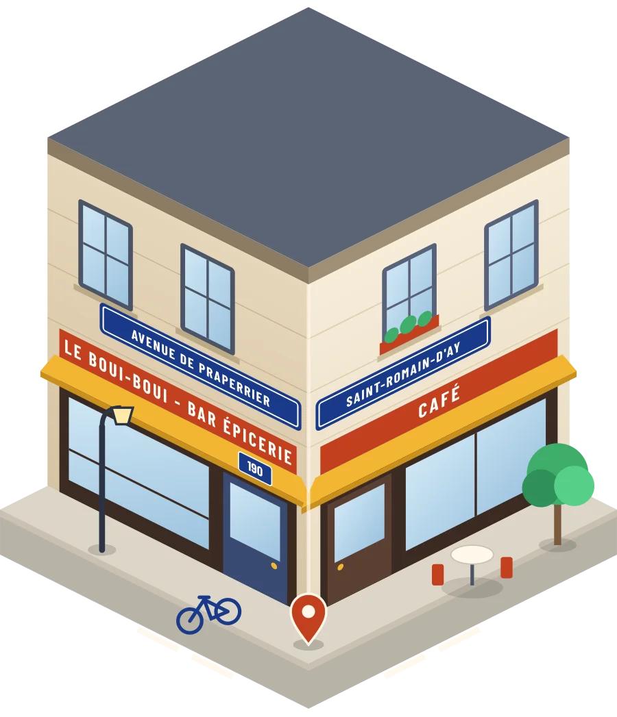 Le Boui-boui - bar épicerie, café avenue de Praperrier à Saint-Romain-d'Ay (illustration)