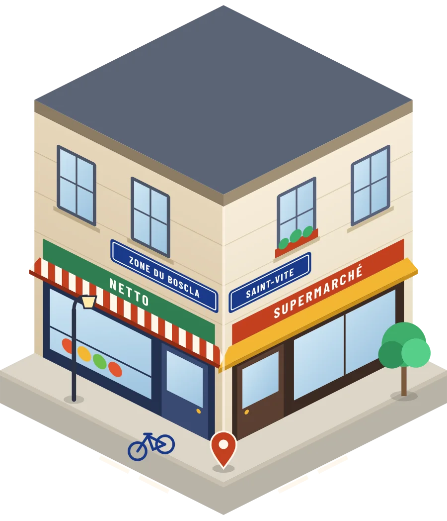 Netto, supermarché zone du Boscla à Saint-Vite (illustration)