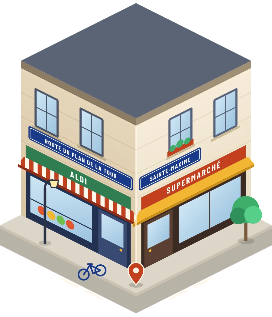 ALDI, supermarché route du Plan de la Tour à Sainte-Maxime (illustration)