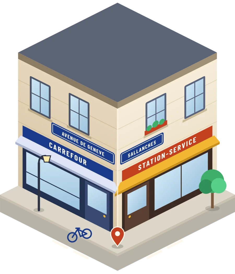 Carrefour, station-service avenue de Geneve à Sallanches (illustration)