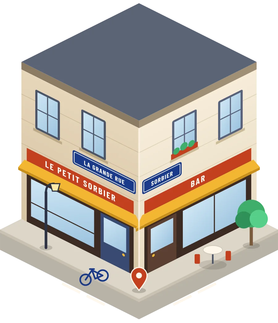 Le petit Sorbier, bar la Grande Rue à Sorbier (illustration)