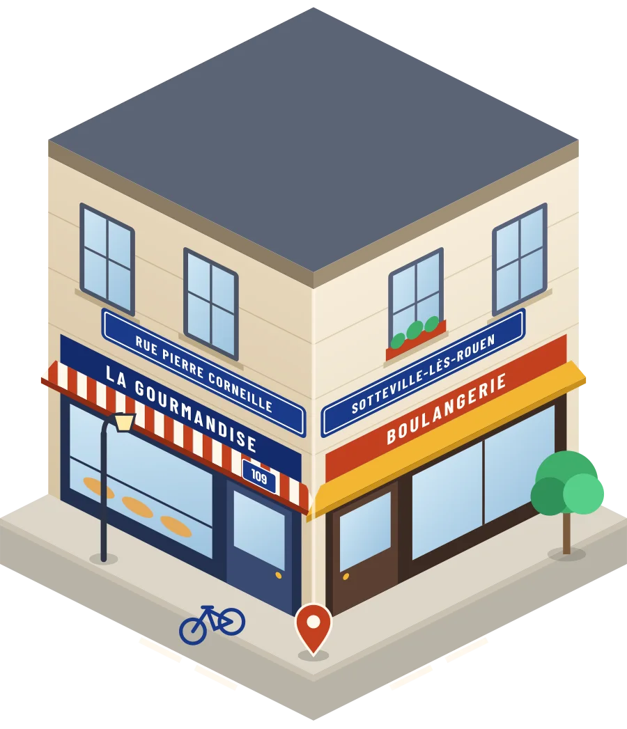 La Gourmandise, boulangerie rue Pierre Corneille à Sotteville-lès-Rouen (illustration)