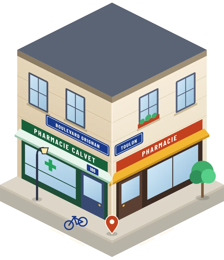 Pharmacie Calvet, pharmacie boulevard Grignan à Toulon (illustration)